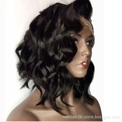 Christmas 2021 New Year Wigs Lace Front For Girls Sweet Bob Wigs Sexy Curly Human Hair Wigs
